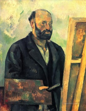  Palette Oil Painting - Self Portrait with Palette Paul Cezanne